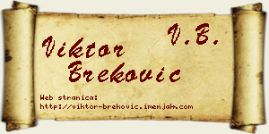 Viktor Breković vizit kartica